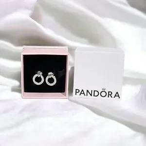 reversible pandora round stud earrings